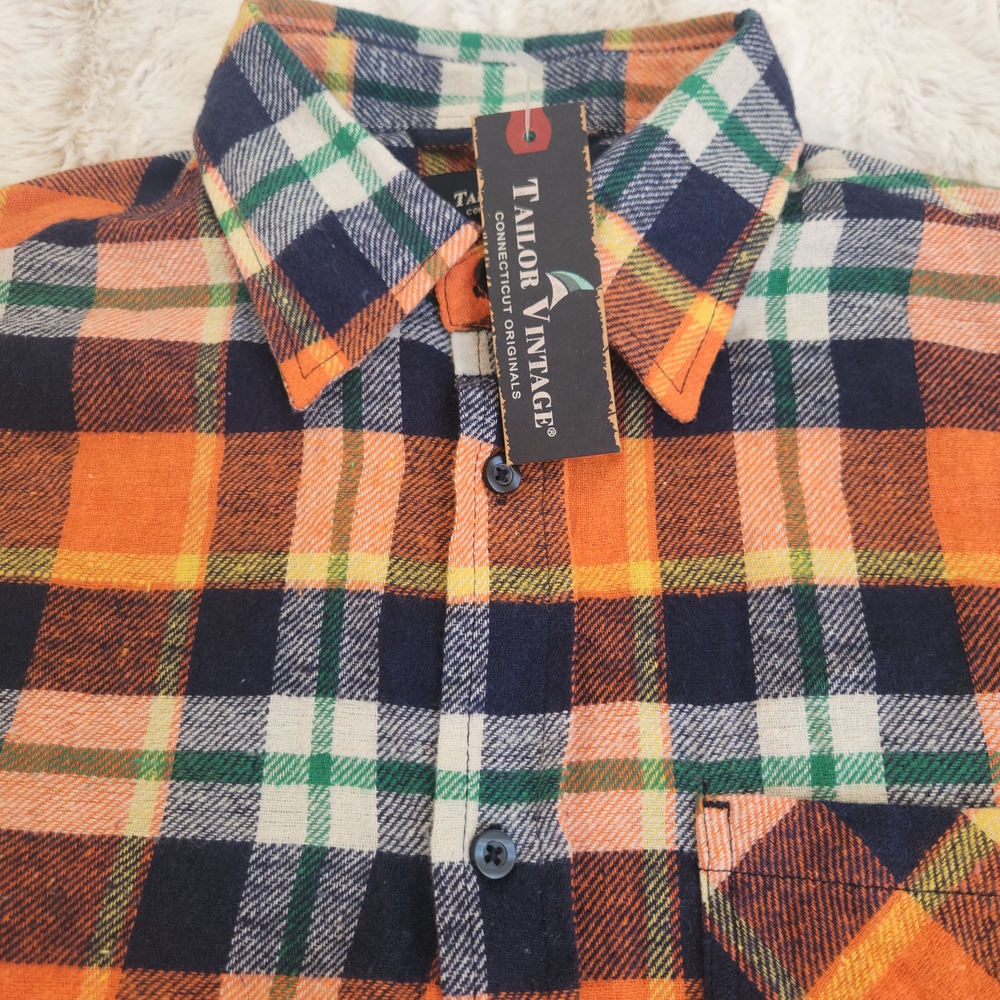 Tailor Vintage Multicolor Plaid Button Down Shirt